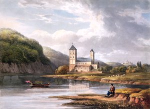 The Church of Johannes at the Influx of the Lahn, engraved by T. Sutherland, from 
